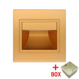 10pcs/lot 86 type 1.5W Modern Recessed Led Stair Light night led Foot light wall lamp led Step ladder Lights 110V 220V