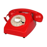 Rotary Dial Telephone Retro Old Fashioned Landline Phones Classic Corded Phone with Metal Bell and Redial Function Home Decor