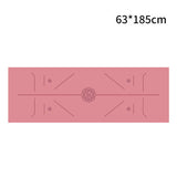 185*63cm Double Layer Non-Slip Fitness Mat Digital Portable Printing Protection Yoga Exercise Pad with Position Line Gymnastics