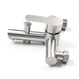 Wall Mount Cold Hot Water Mixer 304 Stainless Steel Triple Valve Nozzle Tap Bathtub Faucet Bathroom Shower Faucet