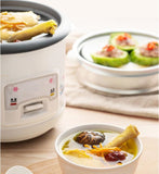 220V 1.5L Electric Rice Cooker 2 Layers Mini Non-stick Multifunctional Cooking Pot Household Multi Cooker Only With 1 Inner Pot