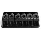 6 Saddle Hardtail Bridge Top Load 65mm Guitar Bridge with 2Pcs Roller String Tree for Guitar Electric Acoustic Box