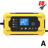 12V 6A Car Battery Charger Digital Car Battery Charger LCD Display Repair Motorcycle SUV Charger Power Repair Fully Automati