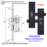 RAYKUBE Wifi Electronic Door Lock With Tuya APP Remotely / Biometric Fingerprint Smart Card Password Key Unlock FG5 Plus