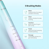 YUNCHI Sonic Electric Toothbrush Rechargeable Ultrasonic Tooth Brush 5 Brushing Modes Smart Timer 40000 Times/Min for Adult