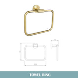 Golden Towel Rack Towel Bar Ring Brushed Gold Hardware Set Robe Coat Hook Toilet Tissue Paper Holder Bathroom Accessories Kit