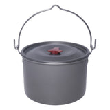4.2L Camping Hanging Pot Alumina Oxide Outdoor Cooking Pot for Outdoor Backpacking Fishing Hiking Camping Equipment 4-6 Persons