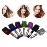 Hairdressing Comb Curved Boar Bristles Smooth Hair Curling Comb Styling Comb Straight Hair Massage Comb