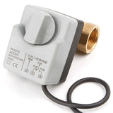 2 Pcs Ac220V 2 Way 3 Wires Motorized Ball Valve Electric Actuator with Manual Switch , Dn15 &amp; Dn20