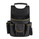 600D Oxford Cloth Maintenance Electrician's Waist Tool Bag Portable Waist Pouch Hand Tool Bag Black 20.5x14x33cm/8.1x5.5x13 inch
