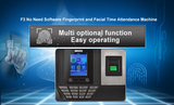 2022.Biometric Face Facial Fingerprint Recognition No Touch Contactless Time Attendance System Machine Device