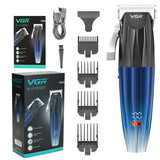 VGR Professional lithium hair clipper for men cord/cordless barber electric hair trimmer rechargable hair cutting machine