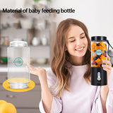 Portable Electric Juicer Smoothie Blender USB Rechargeable Food Processor Fruit Mixer Machine Mini Juicer Blender Cup 530ML