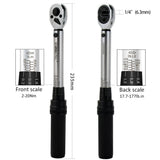 WISRETEC 2-20Nm 1/4 Inch 18PCS Dual Scable Torque Wrench Set Preset Torque Wrench Bits Set Adjustable Torque Wrench