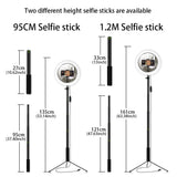 LED Selfie Makeup mirror Ring Light profissional USB Ring Lamp Photography Photo with Phone Holder 1.5M tripod stand for Makeup