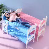 Double-Desk Bed Doll House Toys Furniture For 30cm Doll Accessories Puzzle Girls Toy Baby Gift Girls Toys For Children