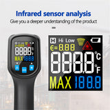 BBQ Meat Home LCD Digital Loud Alarm Kitchen Backlight Accurate Handheld Non Contact For Cooking ABS Baking Infrared Thermometer