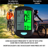 WEST BIKING LED Waterproof Bicycle Computer Digital Rate 75x50x15mm Cycling Bike Odometer Stopwatch Speedometer Wired MTB