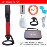 Fashion 3D pen 3D printer Pen and PLA / ABS safety plastic  Can be used outdoors USB powered Free delivery bag Christmas present