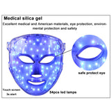 7 Colors LED Face Mask Phototherapy Facial Skin Care Home Anti Wrinkle Acne Smoothing Whitening Wireless Touch Screen
