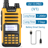 BaoFeng UV-13 PRO Powerful 999 Channel Walkie Talkie CB Radio Long Range Upgrade of UV-5R Portable Radio Hunt City USB Charger