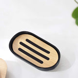 6-Piece Bamboo Bath Accessory Set Environmentally Friendly Toilet Accessory Set with Lotion Dispenser Etc.
