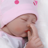 22 Inch Reborns Dolls Lovable Realistic Newborn Dolls Toy With Movable Soft Silicone Limbs &amp; Cotton Body For Girls Birthday Gift