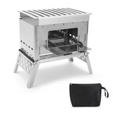 Outdoor Camping Detachable Stoves Portable Stainless Steel Furnace Multifunctional Picnic BBQ Cooking Accessory Firewood Furnace