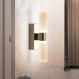 AC85-265V 6W Double heads acrylic LED wall light for Hotel/Bedroom Wall lamps for bathroom Stainless steel LED mirror lights