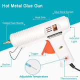 Professional Hot Melt Glue Gun Industrial Adjustable Temperature 5 Copper Nozzles for DIY Crafts and Quick Repairs