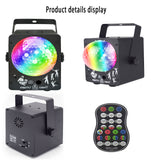 Disco Lights Ball DJ Laser Projector Sound Light LED Party Lamp Stroboscopes Stage Lighting Effect for Club Wedding Show