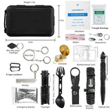 Wilderness Survival First Aid Kit SOS Multifunction Outdoor Camping Gear Emergency Kit Trauma Bag for Camping Hunting Adventures