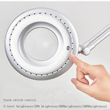 LED 8X Magnifier Lamp, Swivel Arm Clip-on Table desk Light  repair cosmetology Clamp Beauty Skincare Manicure Glass Lens Tattoo