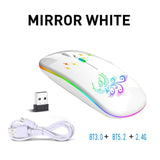 Wireless Optical Mouse 2.4G+BT3.0+BT5.2 3-mode Ergonomic Mouse Built-in 500mAh Rechargeable Battery for PC Laptop