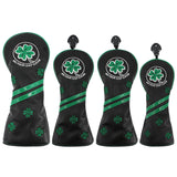 1 Set Golf Club Head Covers Cute Gift Cartoon for Driver Fairway Hybrid PU Leather Soft Golf Wood Headcovers Utility