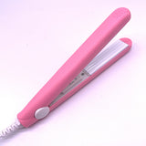 Portable Hair culer A mini hair iron pink corrugated plate electric curling  curl modelling tools