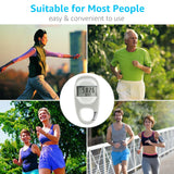 Multi-functional Step Counter Portable Pedometer Fitness Tracker for Tracking Steps / Walking Distance Calories Fitness Monitor