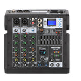 Freeboss AG-TD4 Series 4/6 Channels 99 Effects 7 Band EQ USB Play and Record Bluetooth Dj Party School Sound Audio Mixer