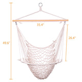 2pcs Nordic Cotton Rope Hammock Chair Indoor Outdoor Kids Swing Bed Garden Beach Single Hammock