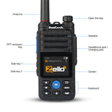 HamGeek HG-369 POC Radio Walkie Talkie Wifi Bluetooth 2G/3G/4G Network Radio For Zello Real-pttc Communication Distance 5000KM