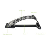 Neck Traction Massager Back Stretcher with Accupressure Points Adjustable Lumbar Support Device