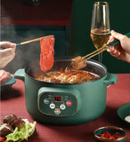 220V Household Electric Frying Pot Non-stick Inner Multi Cooker Portable Cooking Machine Easy Operation
