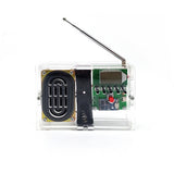 76-108MHz Automatically Adjust FM DIY Radio Set LCD Display Radio ith Power Amplifier Antenna Parts with Cover