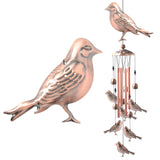 Metal pipe wind chime pendant outdoor pastoral style retro brass bell animal pendant gift kids room decoration kawaii room decor