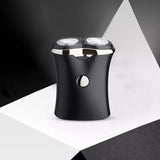 Electric Shaver 2 Floating Head Portable Waterproof Razor Shaver USB Rechargeable Steel Mens For Men