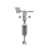 Wireless Anemometer Dual Mount Wind Sensor LCD Weather Station Clock Wind Speed Direction Chill Home Temperature Humidity Meter