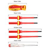 13pcs 1000V Screwdrivers Changeable Insulated Screwdrivers Set with Magnetic Slotted PhillipsTorx Bits Electrician Repair Tool