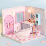 CUTEBEE Doll House Miniature DIY Dollhouse With Furnitures Wooden House Casa Toys For Children Birthday Gift Z007
