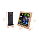 Digital LCD Weather Station Thermometer Hygrometer with Wireless Sensor, Weather Forecast, Time Display and Black Night Light