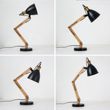 Morden Table Lamp E27 25W Fold Adjustable Stand Desk Lighting  with Swing Long Arm Business Office Study Desktop Light